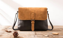 Handmade Cool Leather Mens Small Messengers Bag Shoulder Bags for Men