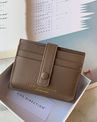 Cute Women Black Leather Card Holder Slim Card Wallet Black Small Card Holder Credit Card Holder For Women