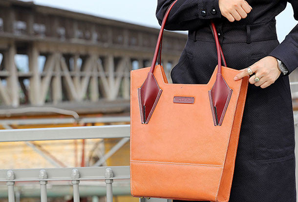 Handmade handbag purse leather shopper bag purse shoulder bag for women - EverHandmade