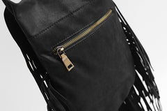 Handmade WOMENs LEATHER Tassels Shoulder Bag Vintage Crossbody Purse With tassels