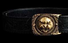 Handmade Cool Leather Mens Belt Leather Men Black Belts for Men