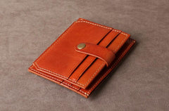 Leather Mens Cool Front Pocket Wallet Small Leather Wallet Men billfold Wallets  for Men
