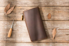 Vintage Cool Mens long Wallet Leather Wallet Long Wallet for Men
