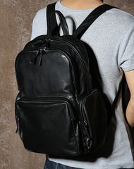 Leather Mens Cool Backpack Travel Backpack Hiking Backpack for Men