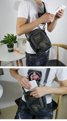 Blue Denim Womens Small Vertical Shoulder Bags Denim Side Bag Small Crossbody Bag For Men