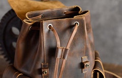 Cool Leather Mens Backpack Large Travel Backpack Hiking Backpack for men