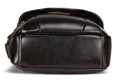 Cool Coffee Small Mens Leather Side Bag Messenger Bag Shoulder Bag for Men