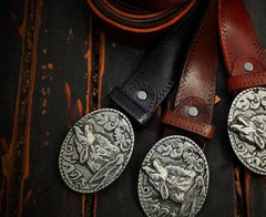 Handmade Leather Mens Belts Custom Cool Leather Men Black Belt for Men