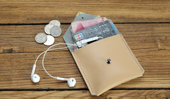 Cute LEATHER Womens Small Envelope Change Wallet Leather Card Wallet FOR Women
