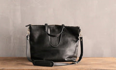 Black LEATHER Large WOMENs Tote Bag Tote Shoulder Purses FOR WOMEN