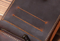 Handmade Genuine Leather Wallet billfold Leather Wallet Bifold Slim Wallet Purse Bag For Mens