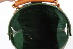 Handmade Leather cute backpack bag shoulder bag green women leather purse - EverHandmade