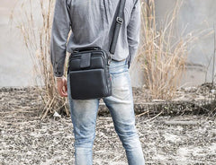 Cool Leather Mens Small Shoulder Bags Messengers Bag for Men