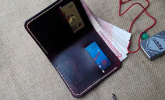 Vintage Leather Mens Bifold Small Wallet Leather Small Wallets billfold Wallet for Men