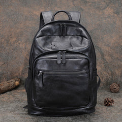 Best Coffee Leather Rucksack Womens Vintage 16 inches Laptop Backpack Leather School Backpack Purse