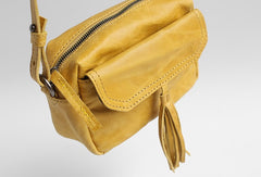 Vintage LEATHER WOMEN Tassels Crossbody Purses Small SHOULDER BAG FOR WOMEN
