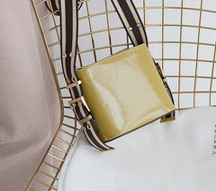 Cute Leather Womens Stylish Bucket Shoulder Bag Barrel Crossbody Purse for Women