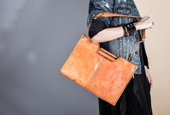 Handmade Genuine Leather Handbag Bag Shoulder Bag Shopper Bag Purse For Women - EverHandmade