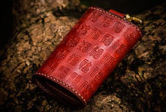 Handmade Leather Tooled Mens Cool Car Key Wallets Car Key Holder Car KeyChain for Men