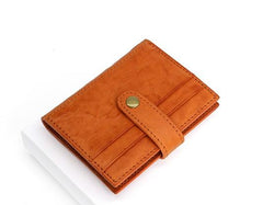 Leather Mens Front Pocket Wallet Card Wallet Small Slim Wallet Change Wallet for Men