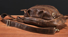 Cool Leather Mens Sling Bag Shoulder Sling Bag Chest Bag for men
