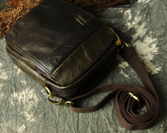 Small Mens Leather Belt Pouch Side Bag Belt Case Waist Pouch Holster for Men