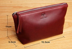 Genuine Leather Long Wallet Zipper Clutch Wallet Coin Change Makeup Wallet Purse For Women
