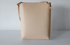 Handmade Leather Beige Womens Tote Crossbody Purse Tote Shoulder Bag for Women