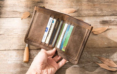 Cool Canvas Mens Small Wallets Bifold Vintage billfold Wallet for Men