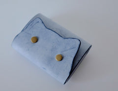Cute Cat LEATHER Womens Small Card Wallet Leather Card Small Wallet FOR Women