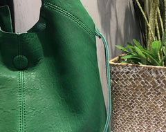Handmade LEATHER WOMENs Small Shopper Tote SHOULDER Tote BAG FOR WOMEN