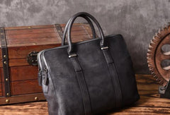 Vintage Cool leather mens Briefcase Business Briefcase laptop Briefcases for Men - EverHandmade