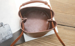 Stylish LEATHER WOMEN Bucket SHOULDER BAG Barrel Crossbody Purses FOR WOMEN