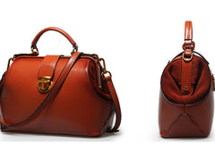 Handmade Leather handbag doctor bag shoulder bag for women leather bag - EverHandmade