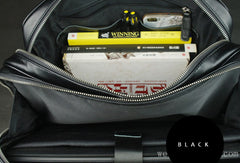Large leather men Briefcase large vintage shoulder laptop Briefcase Travel Briefcase - EverHandmade