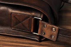Vintage Leather Mens Cool Messenger Bag Shoulder Bags for men