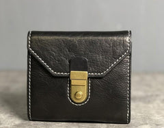 Handmade Leather Mens Cool billfold Leather Wallet Men Small Wallets Trifold for Men