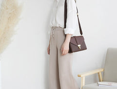 Stylish Leather Womens Messenger Crossbody Purse Minimalist Shoulder Bag for Women