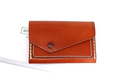 Leather Mens Card Wallet Front Pocket Wallet Small Slim Wallet Change Wallet for Men