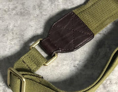 Genuine Leather Mens Cool Chest Bag Sling Bag Coffee Crossbody Pack Sling Pack for men