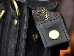 Mens Leather Small Belt Pouch Side Bag Waist Pouch COURIER BAG Holster Belt Case for Men