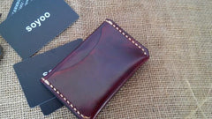 Leather Mens Slim Front Pocket Bifold Small Wallets Card Wallet for Men
