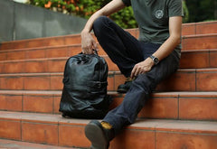 Mens Leather Backpack Cool Travel Backpacks Laptop Backpack for men