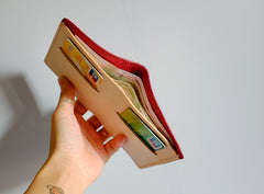 Handmade LEATHER Womens Small Bifold Wallet Leather Small Wallets FOR Women