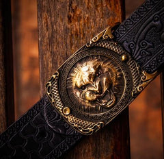 Handmade Cool Leather Mens Belt Leather Men Black Belts for Men