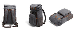 Cool Waxed Canvas Mens Hiking Backpacks Canvas Travel Backpack for Men