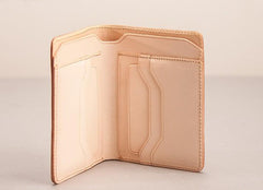 Leather Men Small Wallets Bifold Vintage billfold Wallet for Men