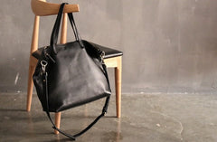 Black LEATHER Large WOMENs Tote Bag Tote Shoulder Purses FOR WOMEN