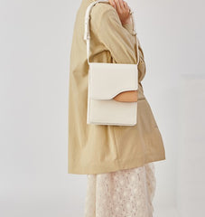 Stylish Leather White Black Womens Shoulder Bag Crossbody Bag Purse for Women