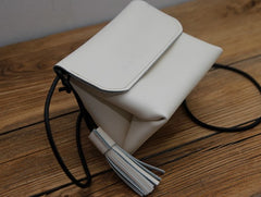 Cute LEATHER WOMEN Triangular SHOULDER BAG Stylish Crossbody Purse FOR WOMEN